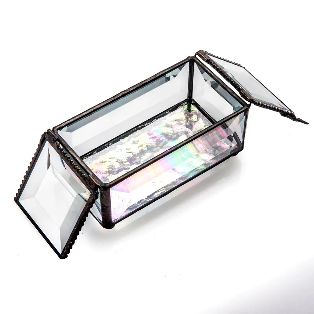 Beveled Glass Box Center Open