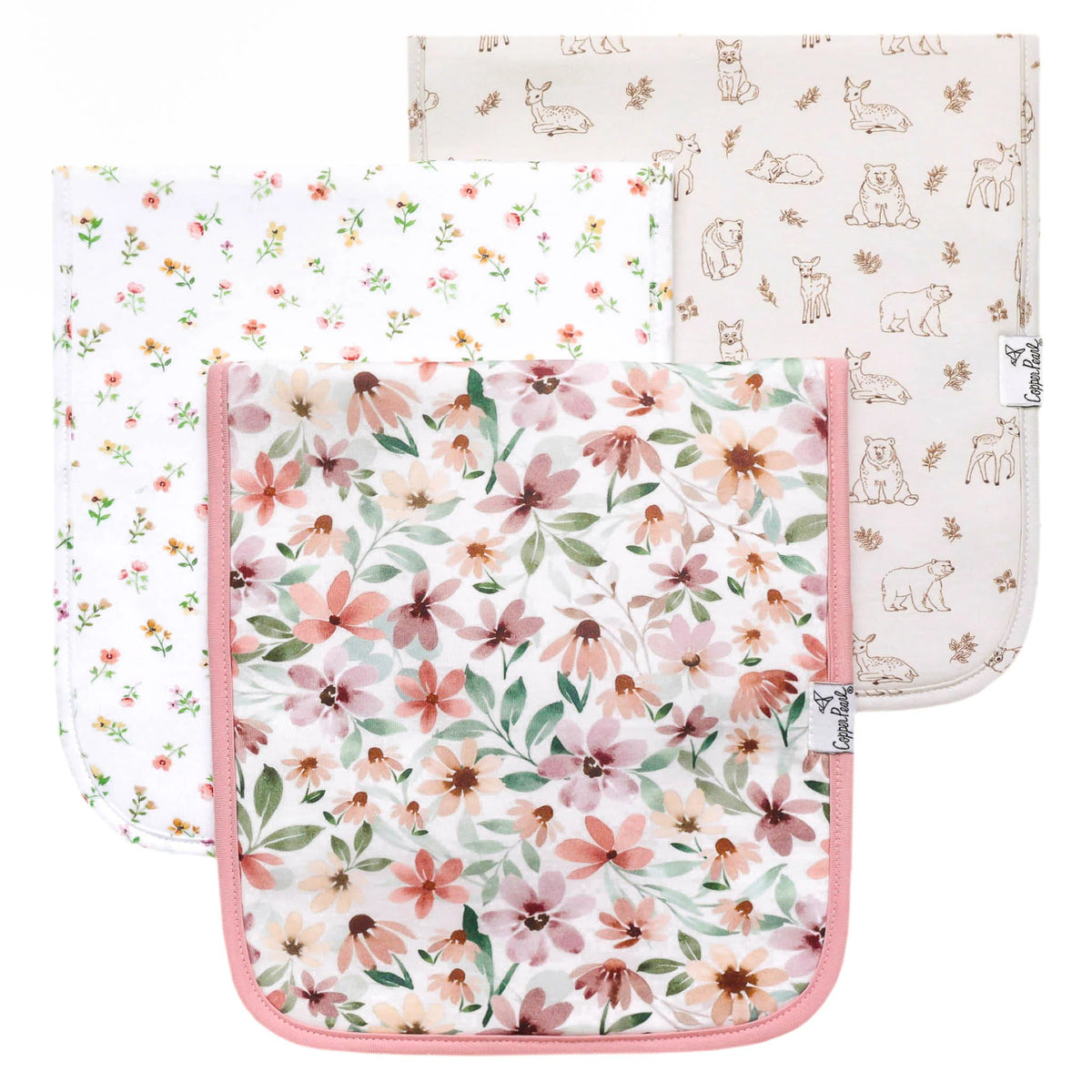 Burp Cloths Natalie Set of 3