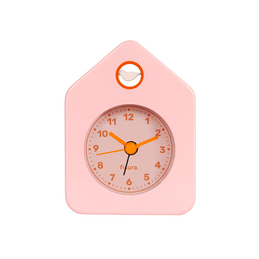 Pink Mini House Alarm Clock