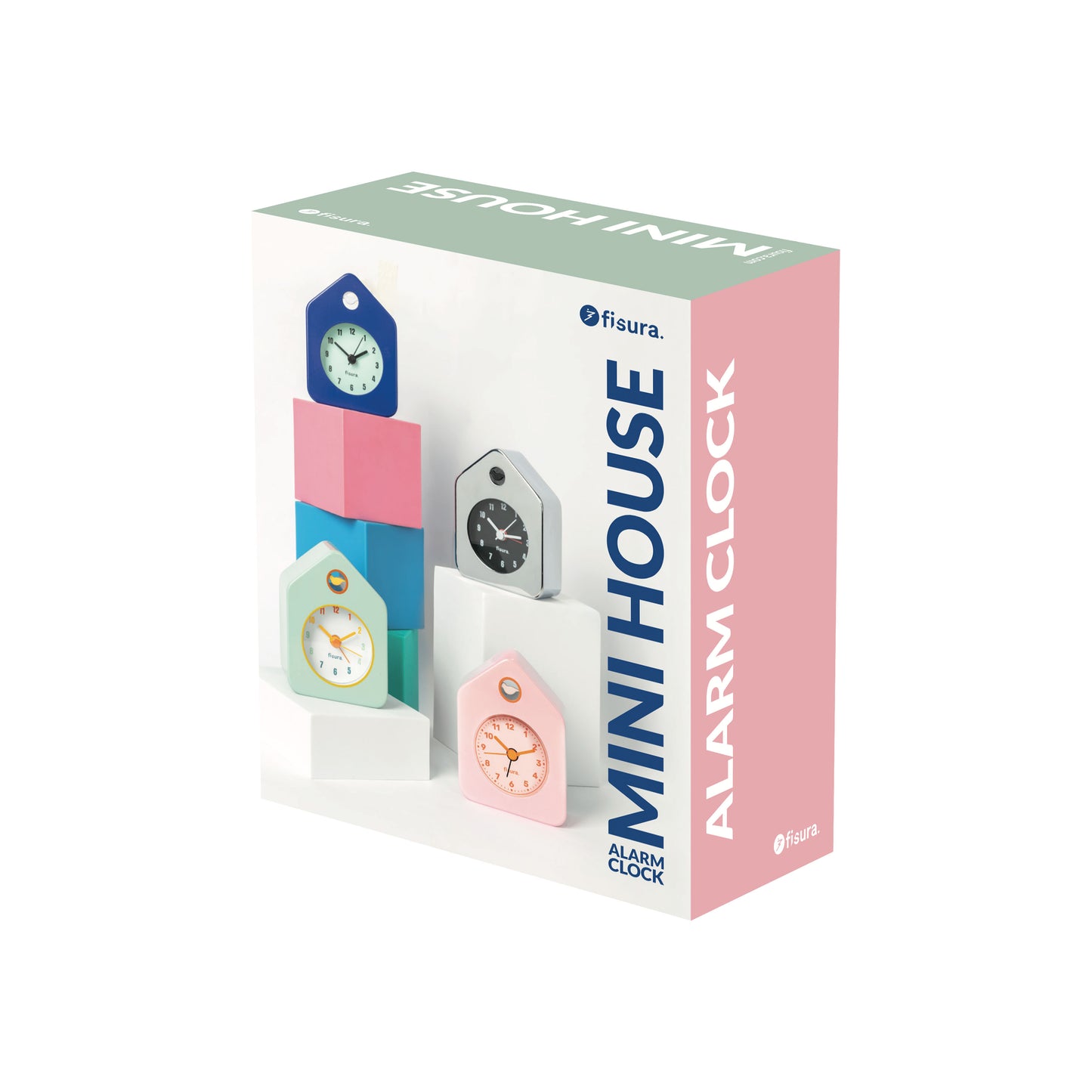 Pink Mini House Alarm Clock