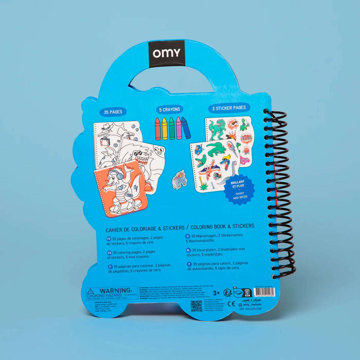 Dino Super Coloring & Sticker Book