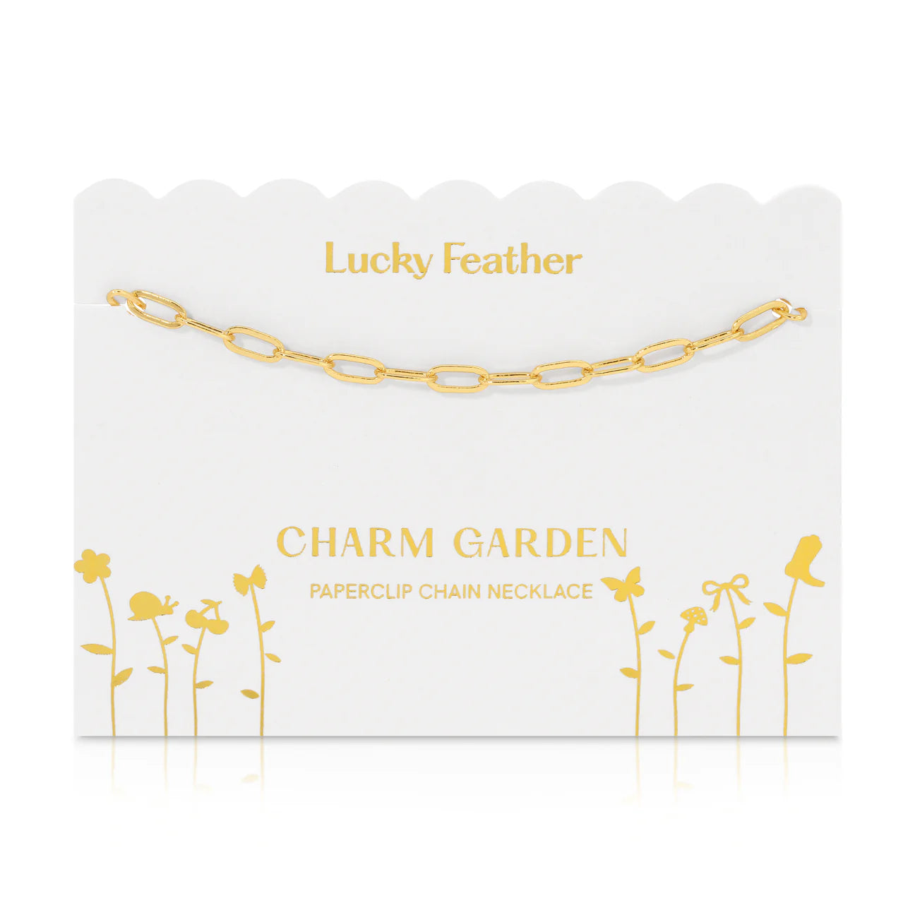 Charm Garden Gold Paperclip Chain 18-20 in
