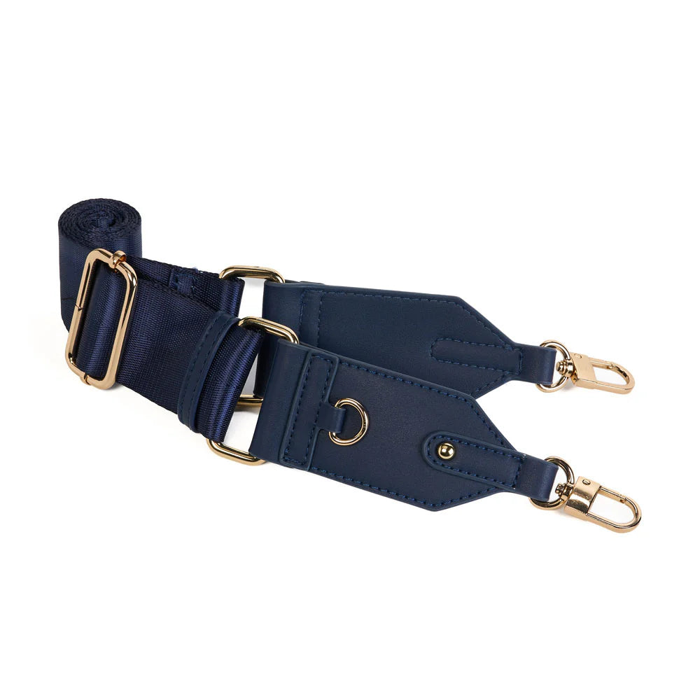 HydroBag Handle Navy Matte with Solid Vegan Leather Strap
