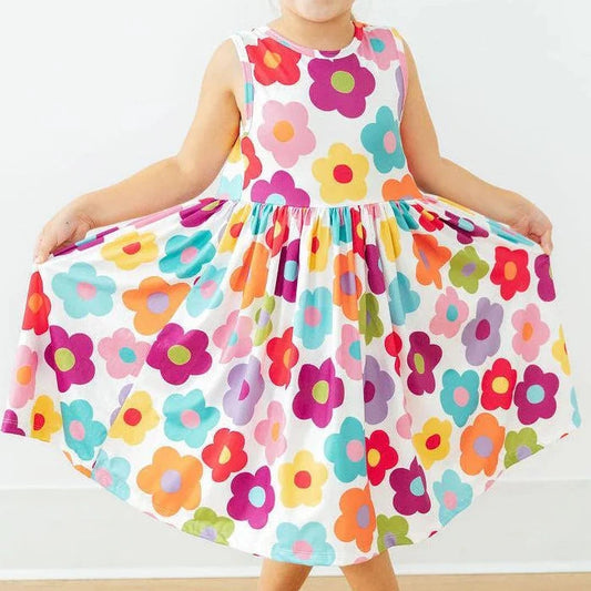 Cheerful Blooms Tank Twirl Dress