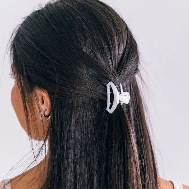 Coconut White Tiny Open Hair Clip