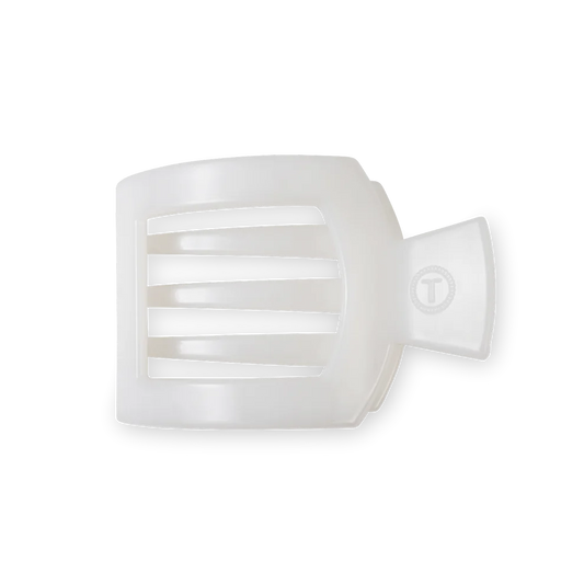 Coconut White Small Flat Square Hair Clip