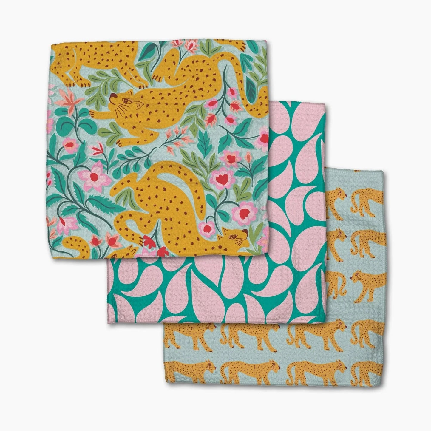 Cheetah Haven Dishcloth Set of 3