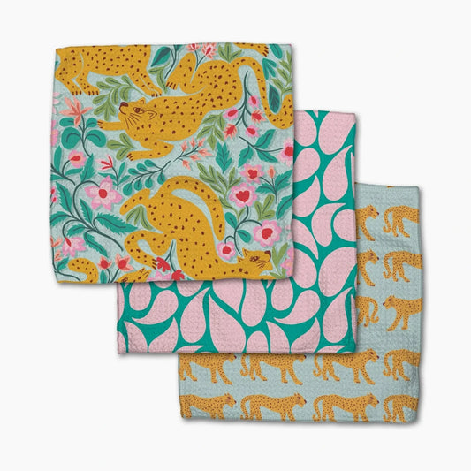 Cheetah Haven Dishcloth Set of 3