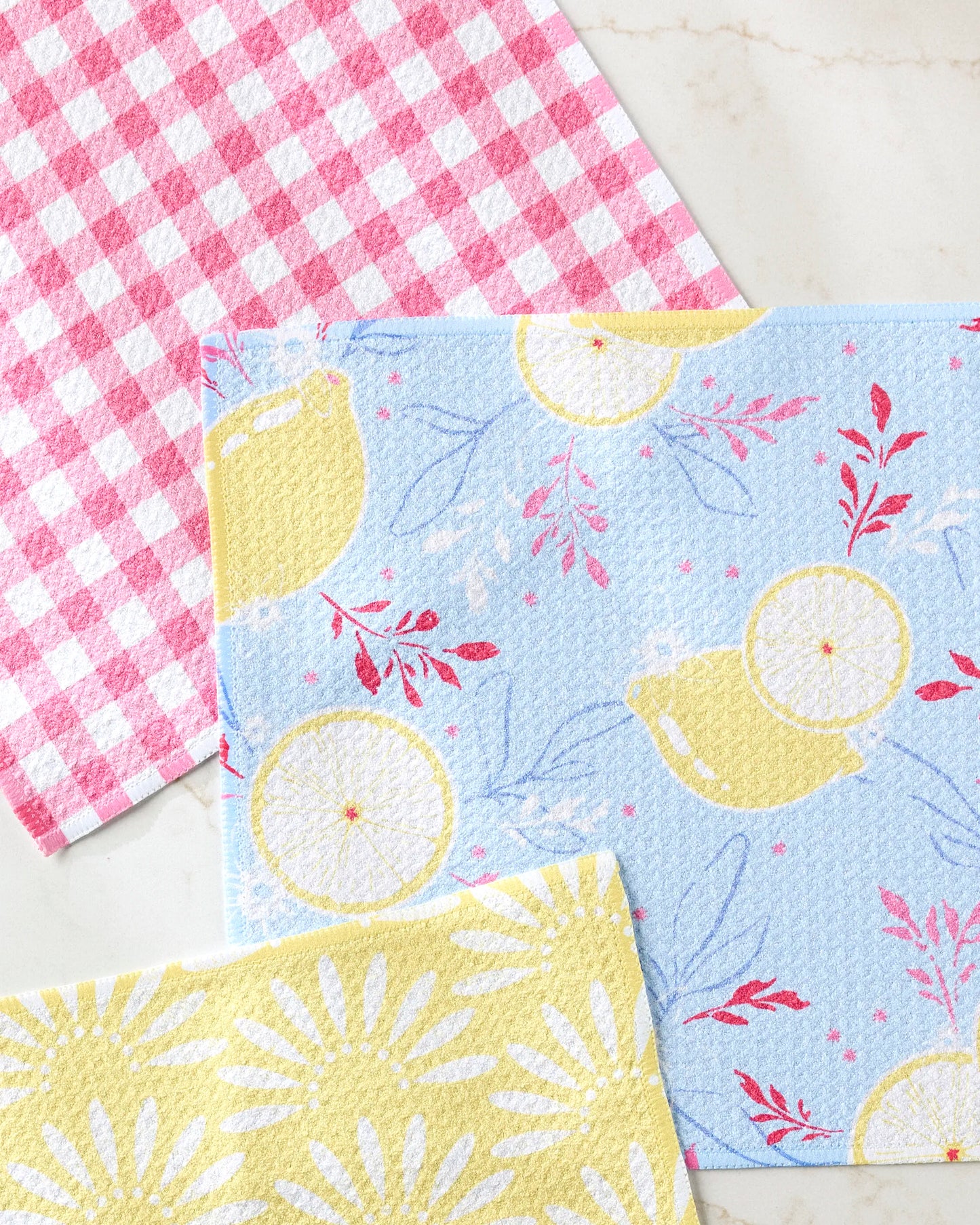 Lemon Pop Dishcloth Set of 3