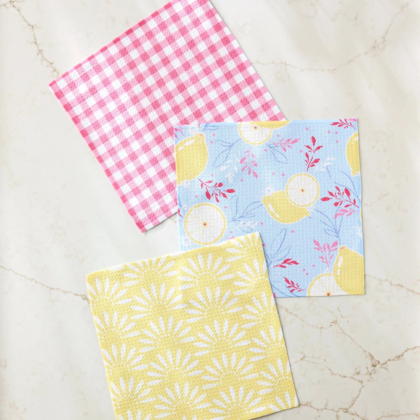 Lemon Pop Dishcloth Set of 3