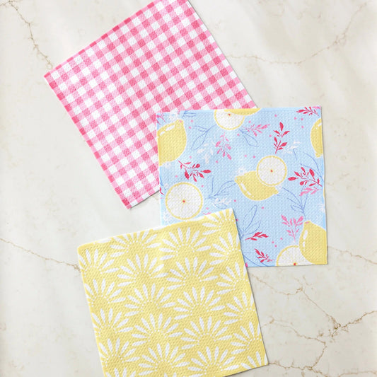 Lemon Pop Dishcloth Set of 3