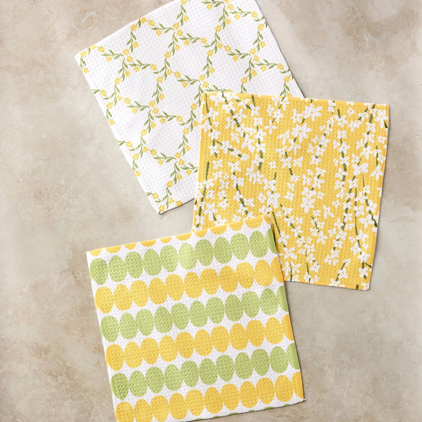 Signs of Springtime Dishcloth Set of 3