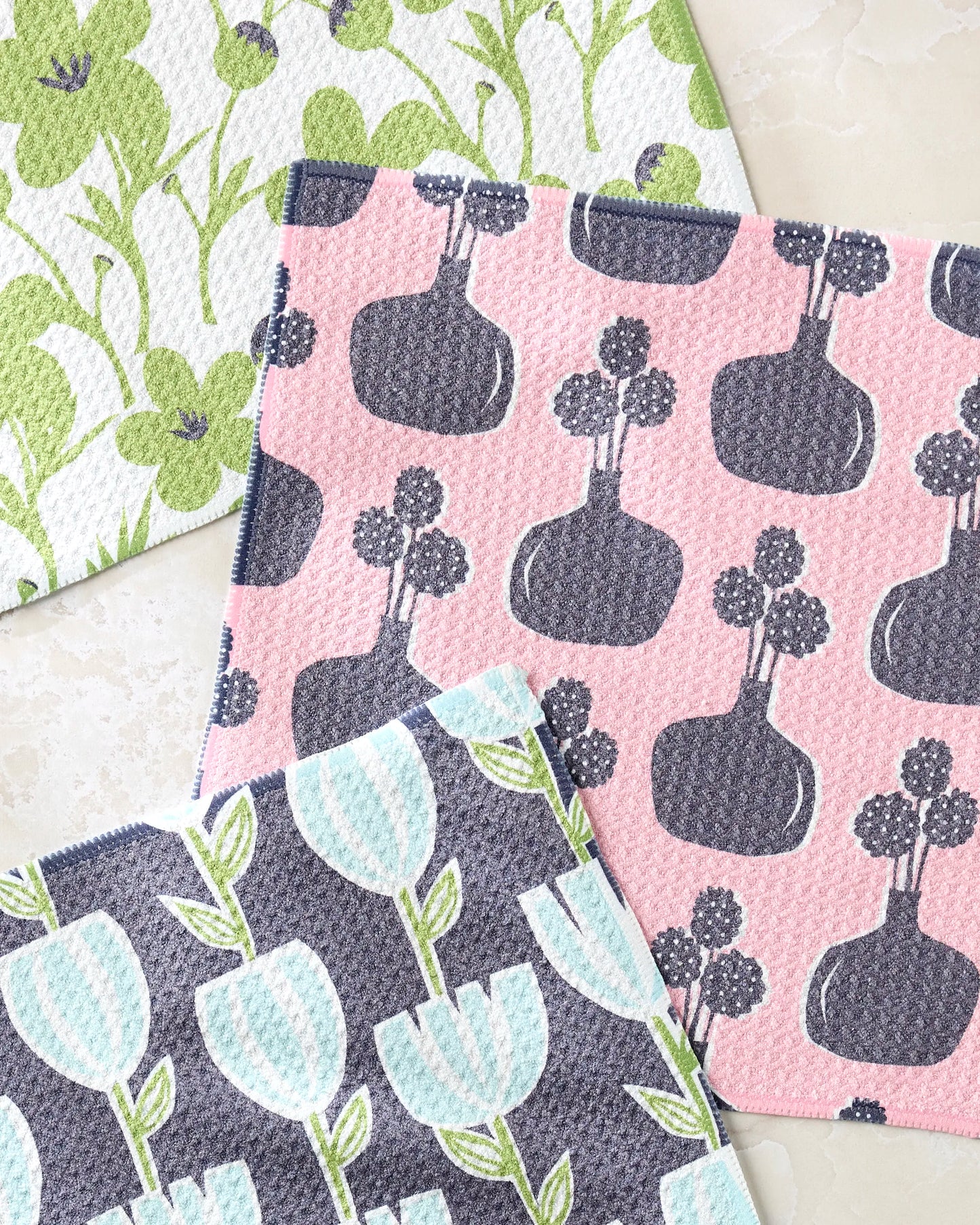 Spring Bouquet Dishcloth Set of 3