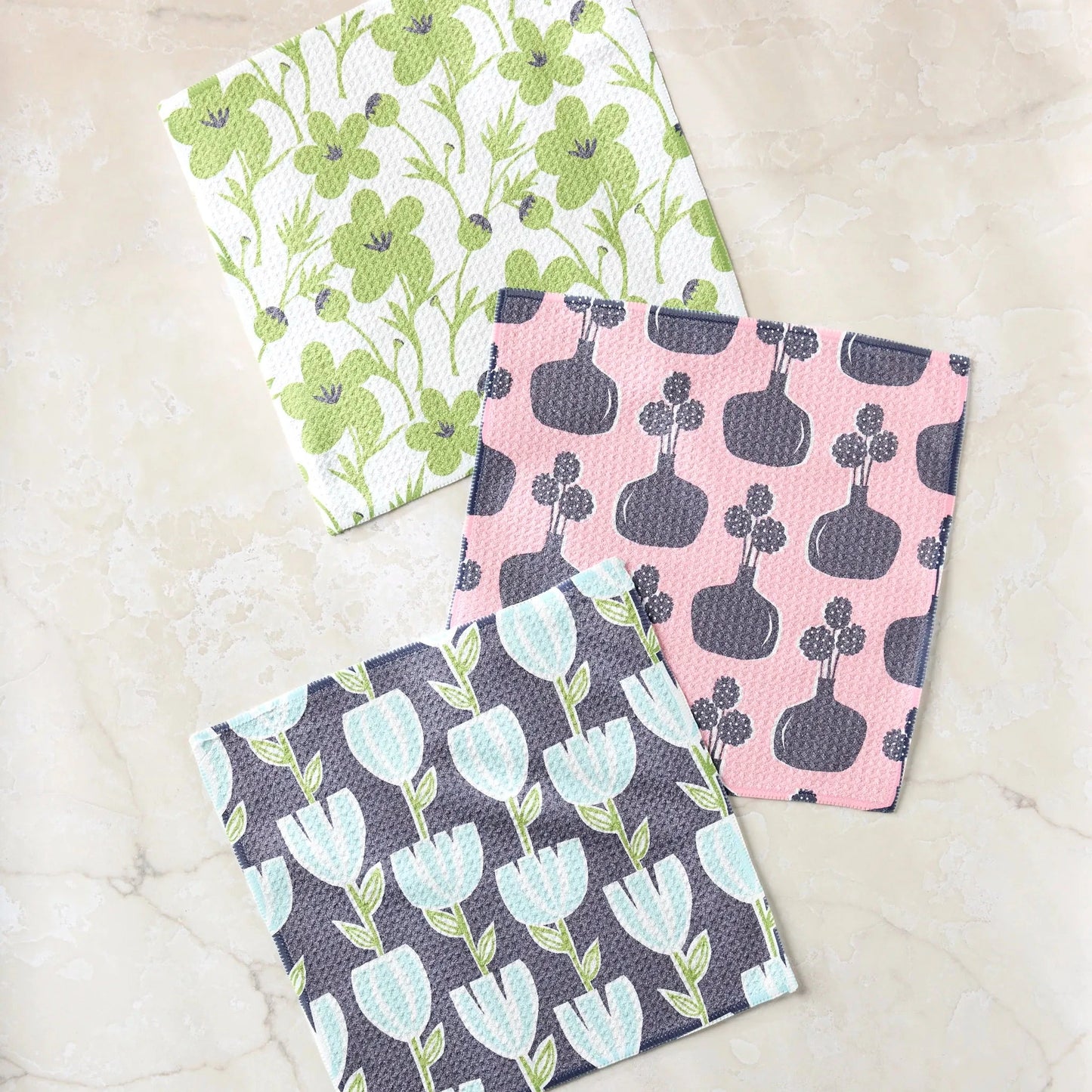 Spring Bouquet Dishcloth Set of 3