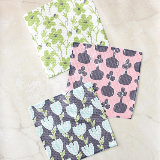 Spring Bouquet Dishcloth Set of 3
