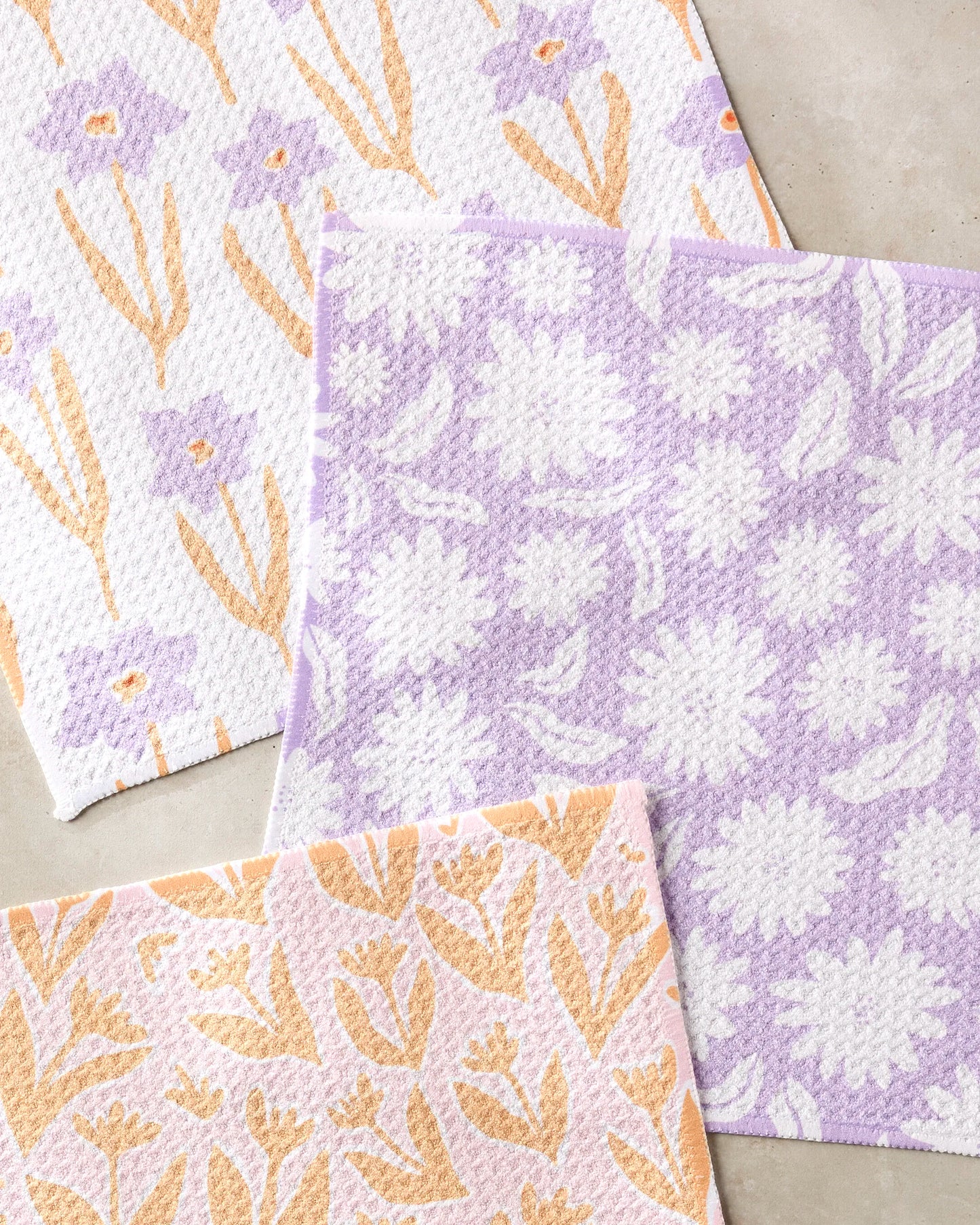 Spring Flowers Dishcloth Set of 3