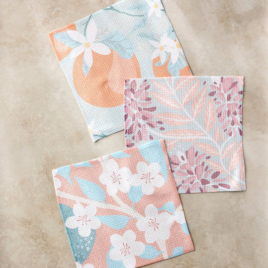 State Flowers Dishcloth Set of 3
