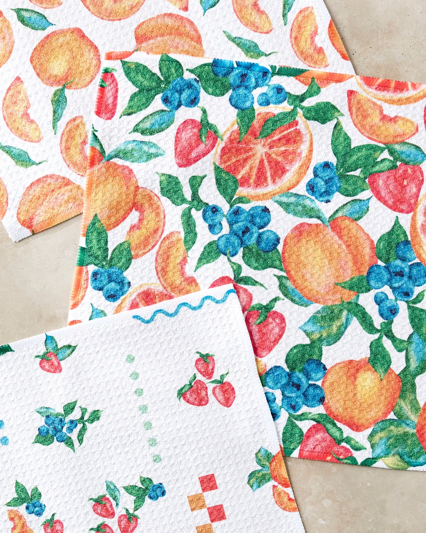 Sweet Pickings Dishcloth Set of 3