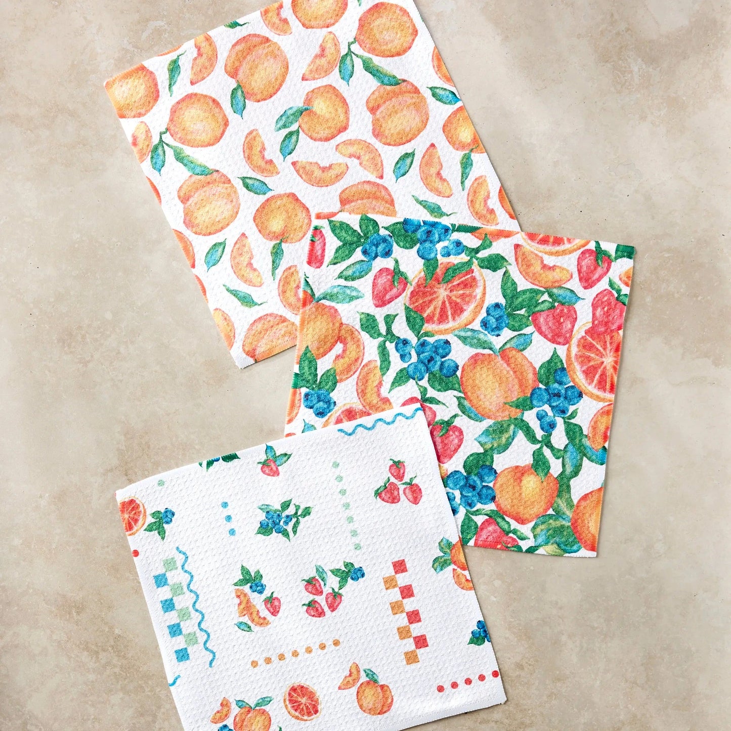 Sweet Pickings Dishcloth Set of 3