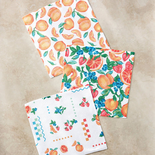 Sweet Pickings Dishcloth Set of 3