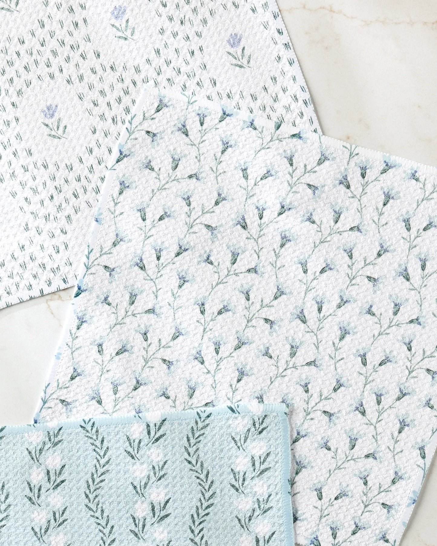 Trailing Farmhouse Florals Dishcloth Set of 3