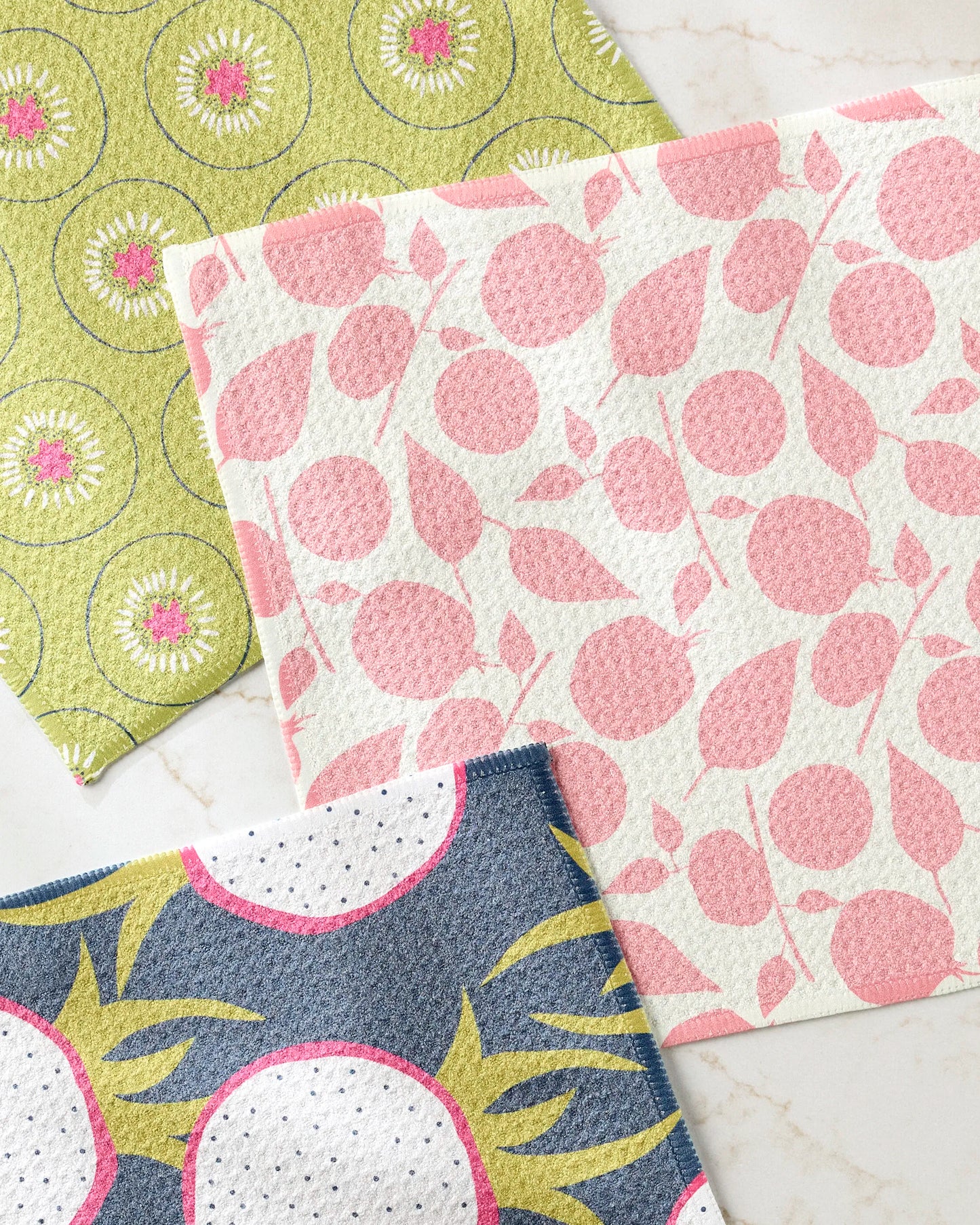 Tropical Fruit Dishcloth Set of 3