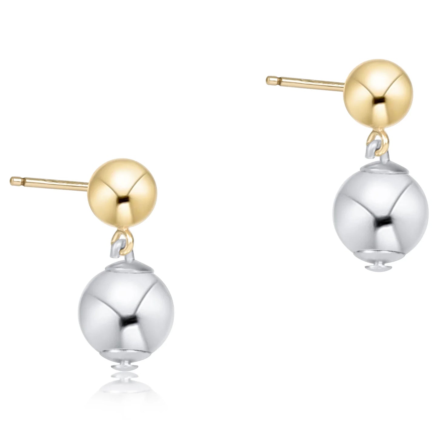 Classic 10mm Ball Drop Stud Mixed Metal