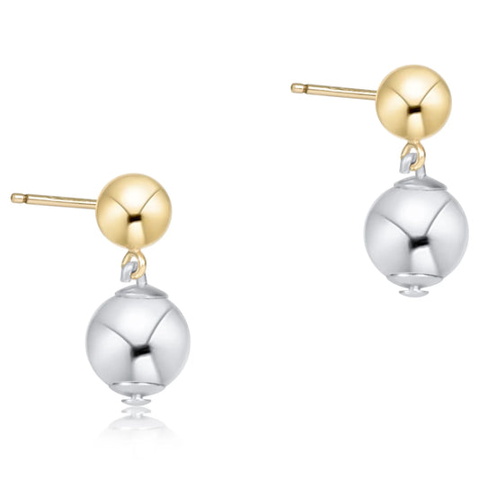 Classic 10mm Ball Drop Stud Mixed Metal