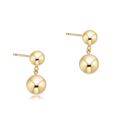 Classic 8mm Ball Drop Stud Gold
