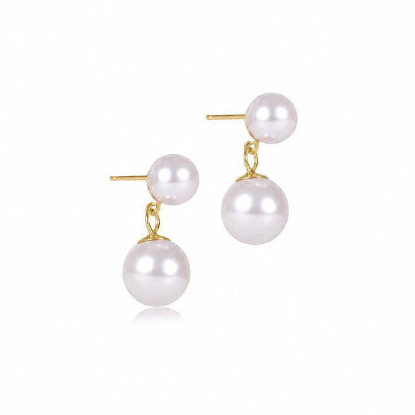 Classic Pearl 8mm Ball Drop Stud Pearl