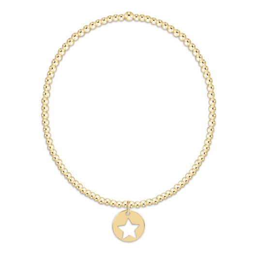 egirl Classic Gold 2mm Bracelet - Star Small Gold Disc