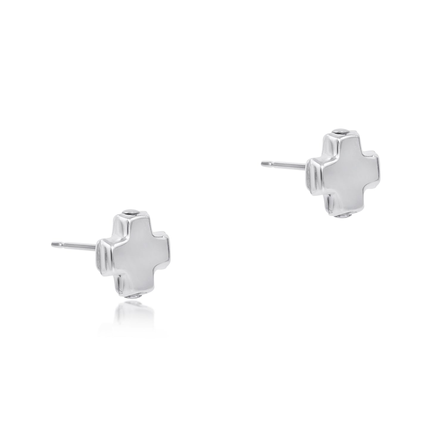 Signature Cross Sterling Stud Earrings