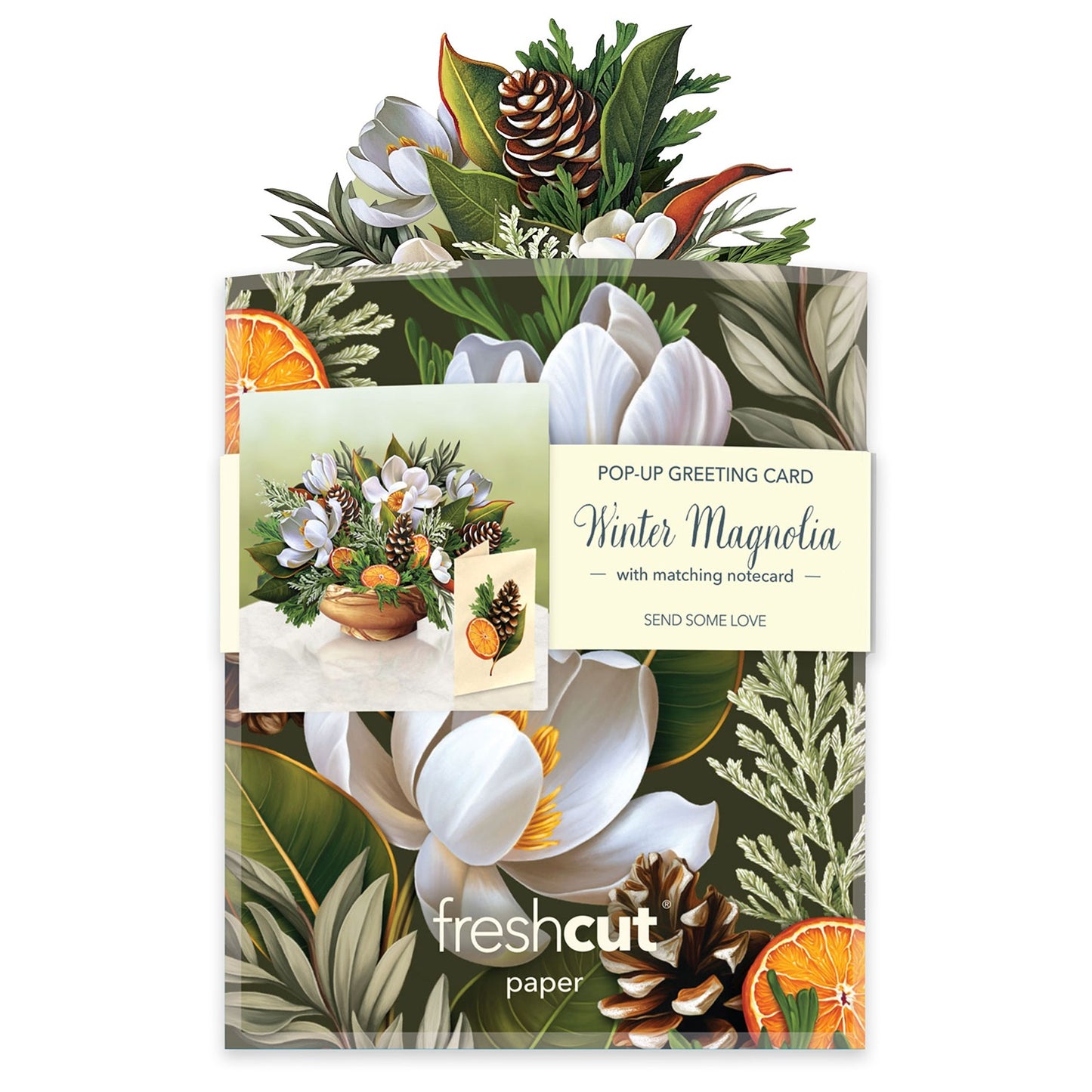 Mini Winter Magnolia Pop-up Card