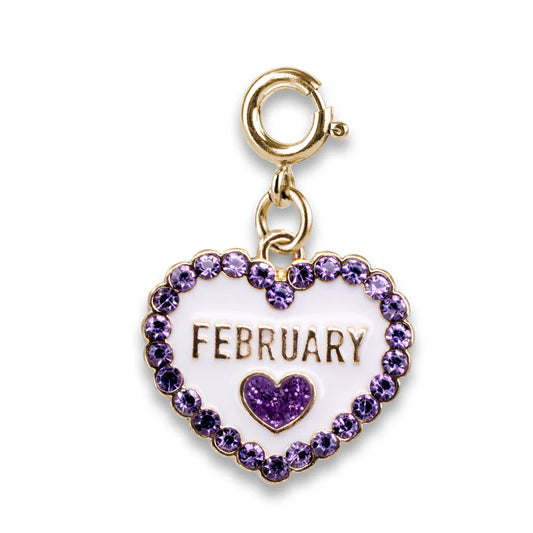 Gold February Birthstone Charm