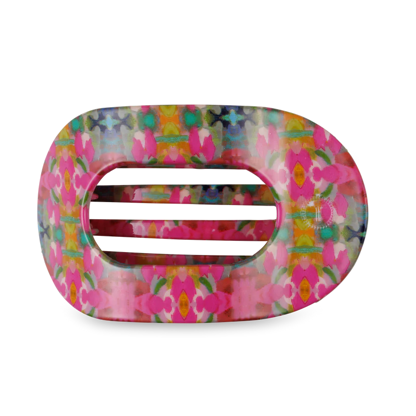 Fuschia Dream Large Flat Round Hair Clip