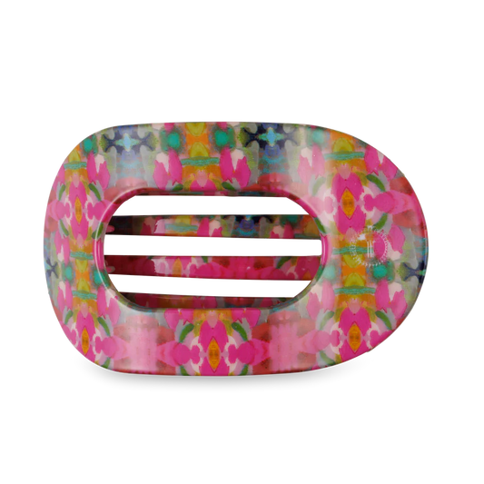 Fuschia Dream Large Flat Round Hair Clip