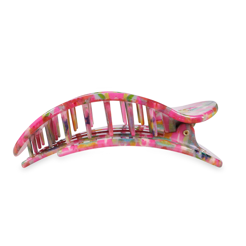 Fuschia Dream Large Flat Round Hair Clip
