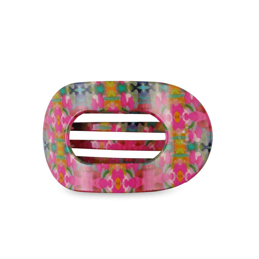 Fuschia Dream Medium Flat Round Hair Clip