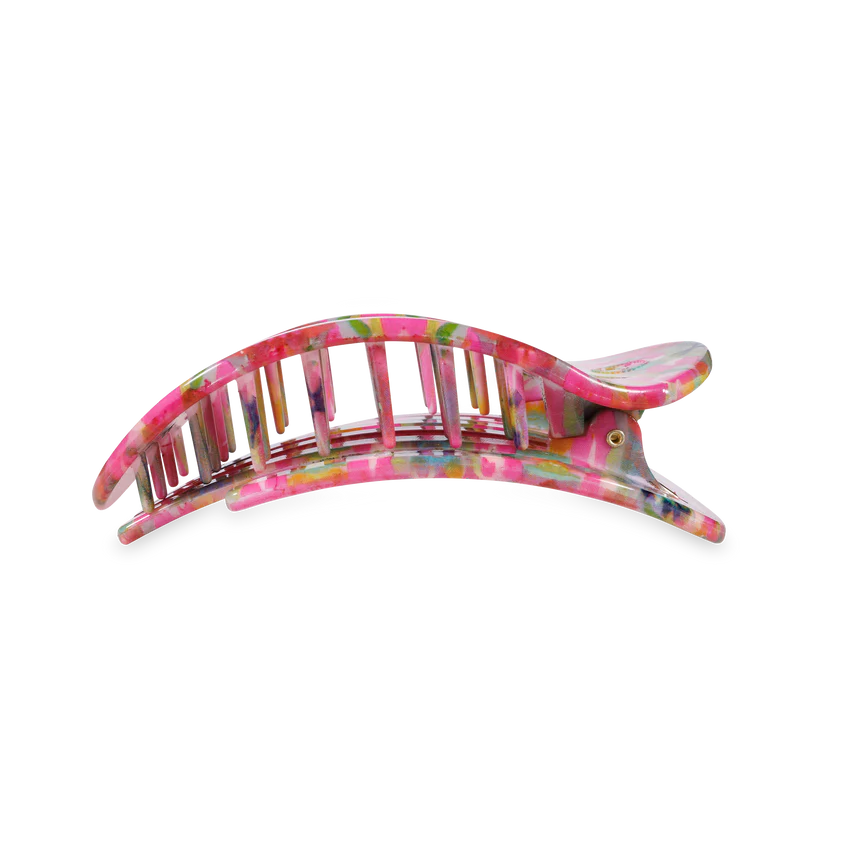 Fuschia Dream Medium Flat Round Hair Clip