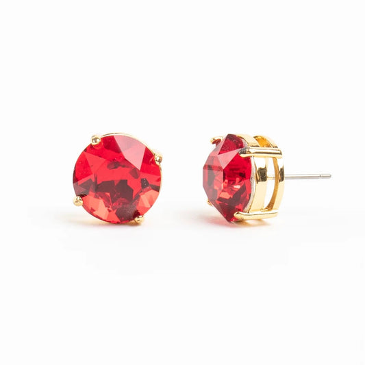 Cleo Boxed Post Earring Garnet