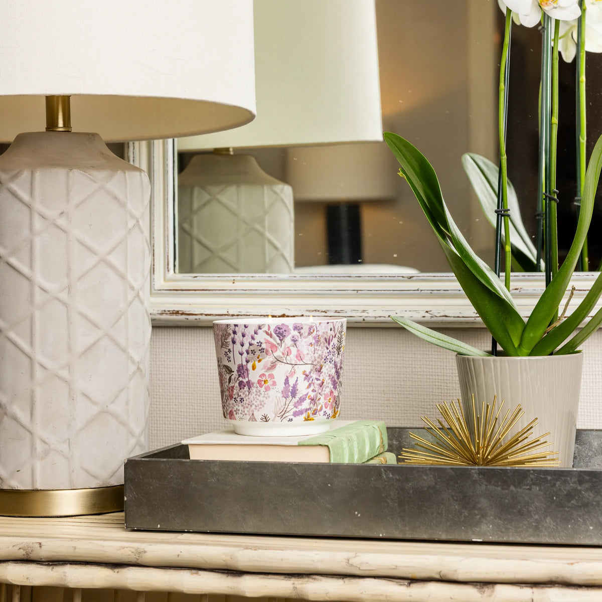 Lavender Patterned 3 Wick Candle