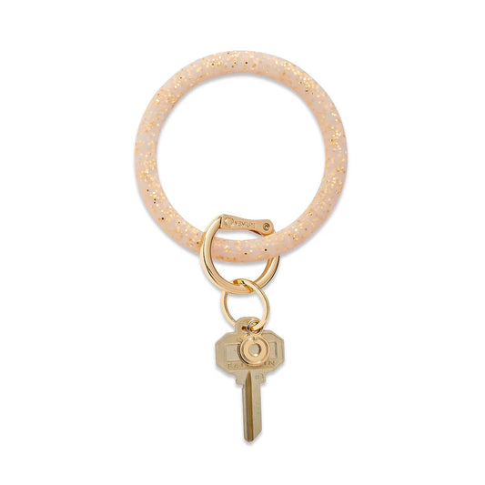 Silicone Big O Key Ring Gold Rush Confetti