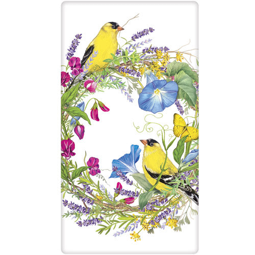Goldfinch Wreath Towel