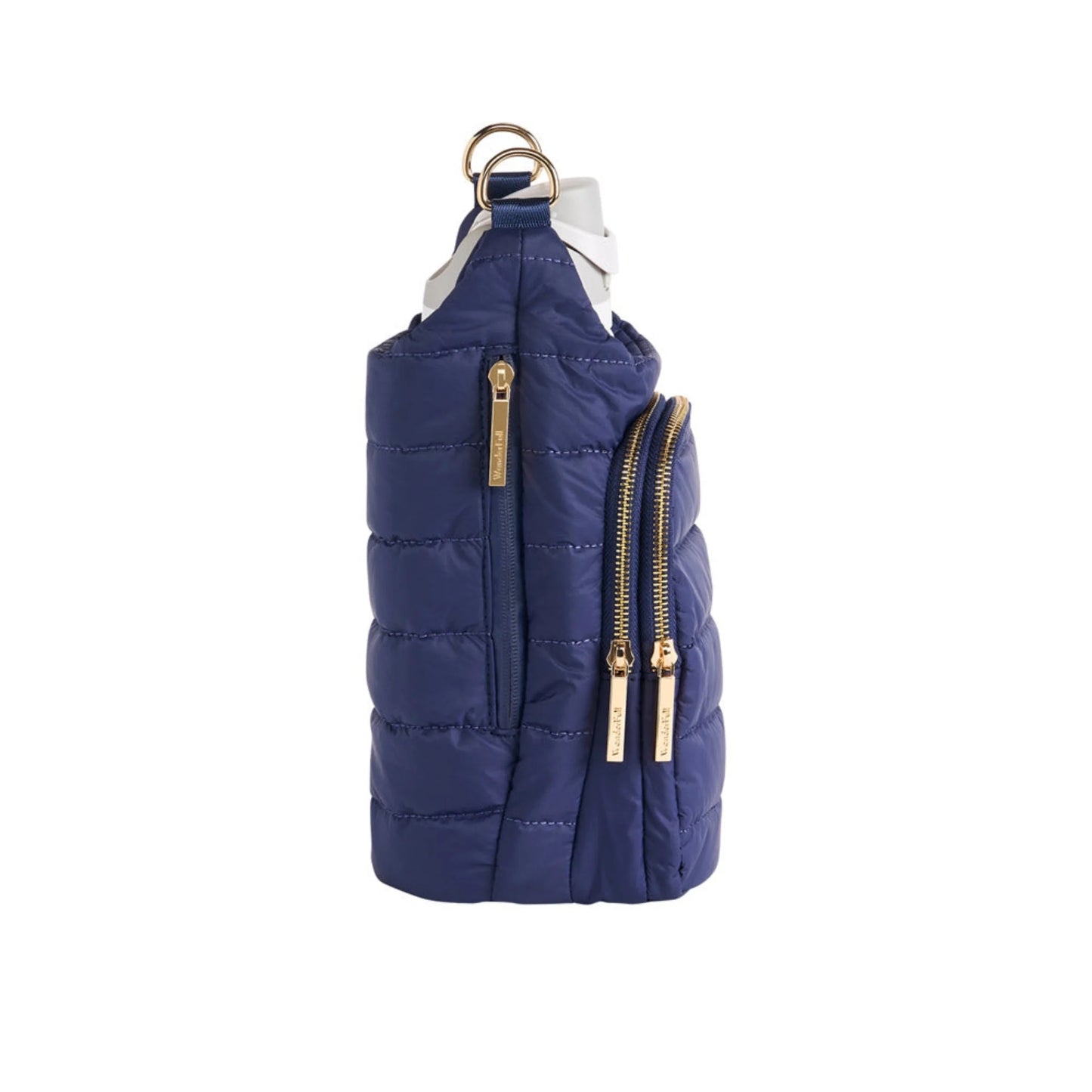 HydroBag Handle Navy Matte with Solid Vegan Leather Strap