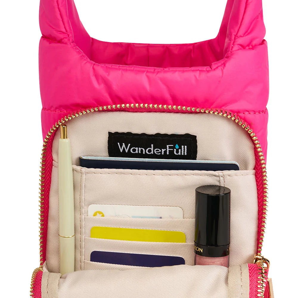HydroBag Bright Pink with Pink and Cream Patterned Strap
