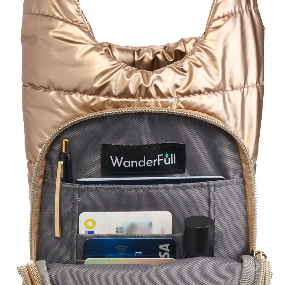 HydroBag Gold Shiny with Solid Matching Strap