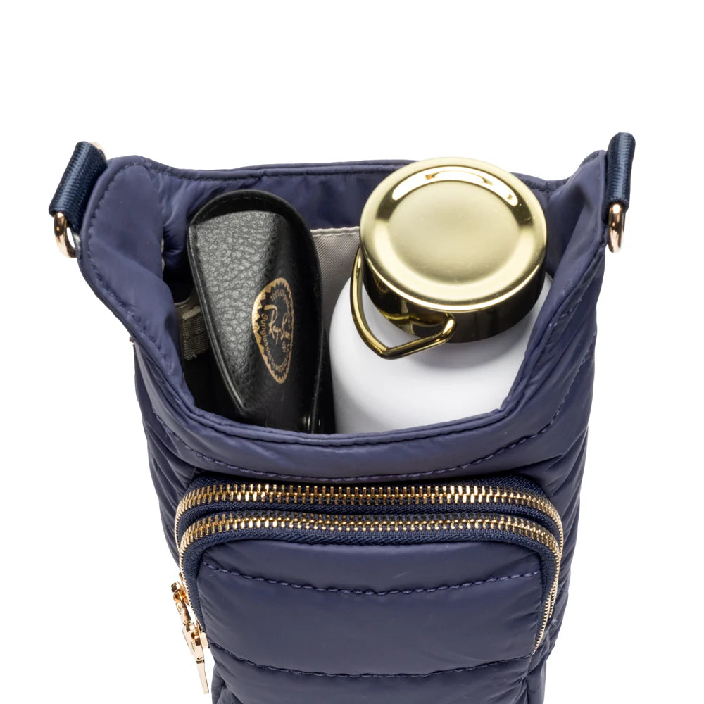 HydroBag Handle Navy Matte with Solid Vegan Leather Strap