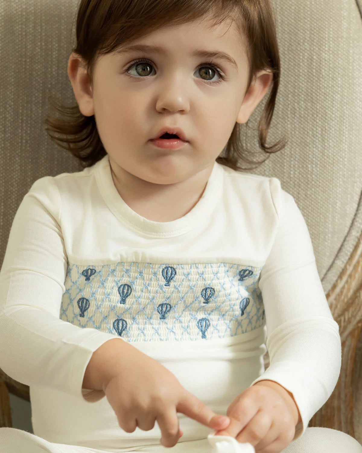 Hot Air Balloon Smocked Footie