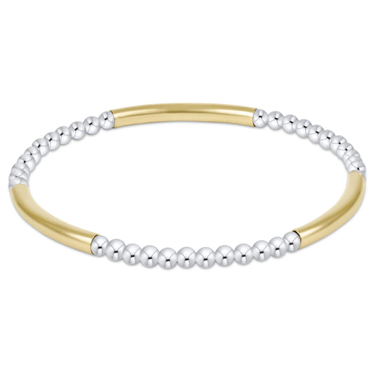 Bliss Bar Pattern Mixed Metal 3mm Bracelet