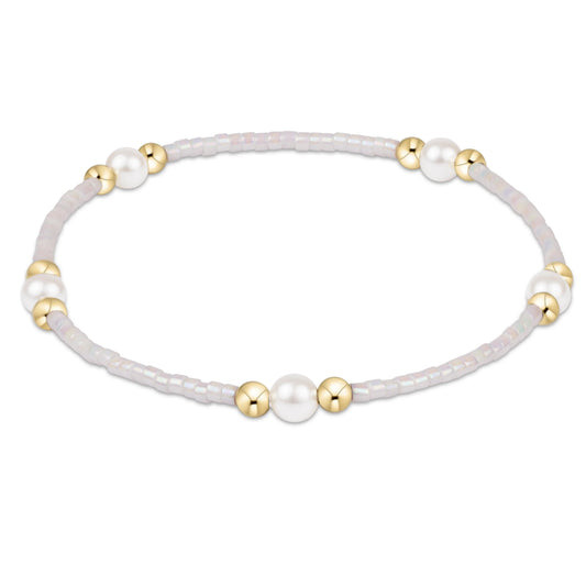 Hope Purpose Pearl Bracelet Silky White